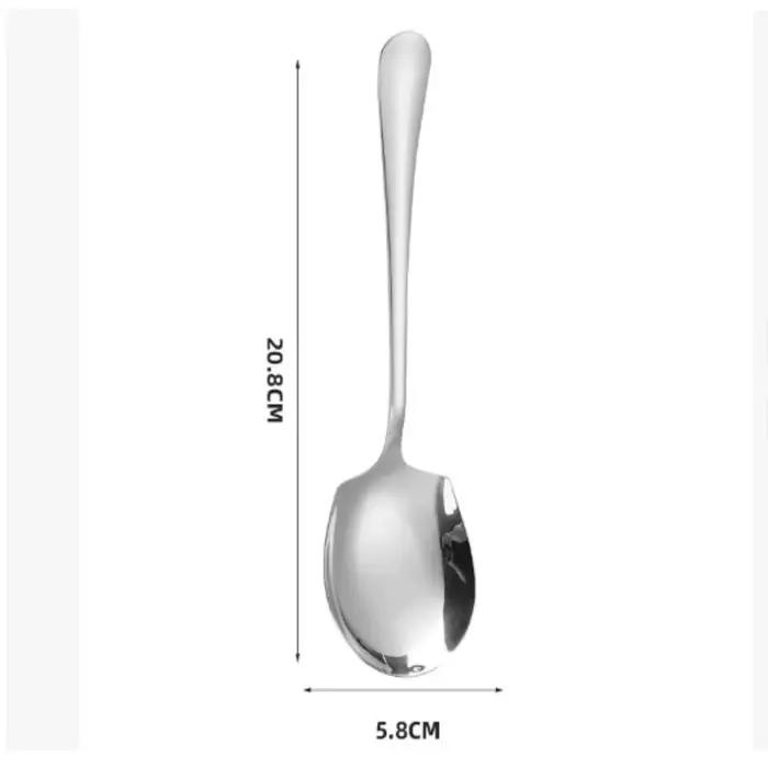 Grande cuillère à riz ergonomique en acier inoxydable