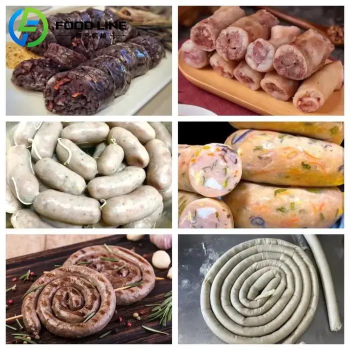Machine à farcir les saucisses verticale sur mesure en acier inoxydable, hachoir à viande électrique automatique, machine complète pour la fabrication de rouleaux de porc