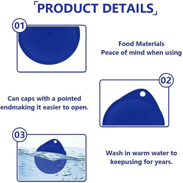 Lot de 6 couvercles réutilisables en plastique pour boîtes de conserve