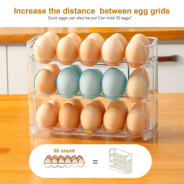 Boîte de rangement pour réfrigérateur d'œufs de cuisine de grande capacité