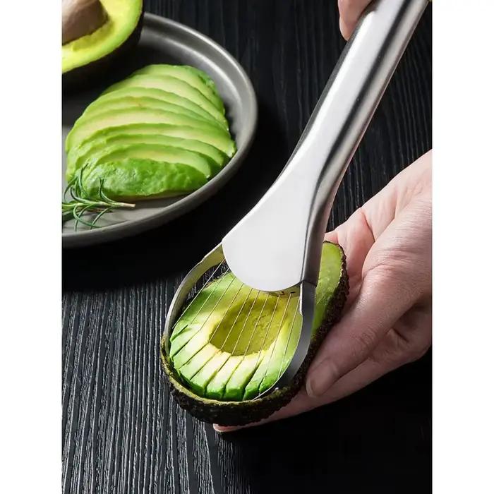 Couteau à avocat en acier inoxydable, ustensile de cuisine, outil de découpe de fruits, idéal pour la cuisine et la maison, pour trancher le fruit du dragon