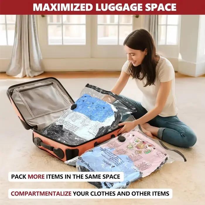 Sacs de rangement sous vide Jumbo extra grands, économiseurs d'espace, compressibles pour vêtements, couettes, literie, oreillers, couvertures, organisateurs, imperméables
