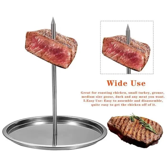 Cintre de volaille jetable en acier inoxydable, modules verticaux T1, rôti de viande, perfecHandle avec châssis