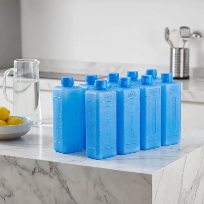 10 blocs de congélation portables réutilisables en PE pour refroidissement alimentaire et climatisation portable