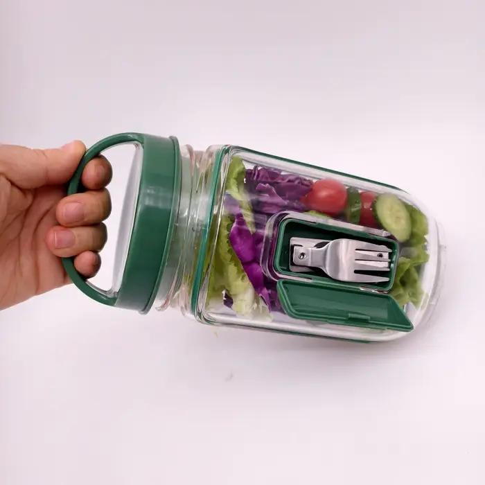 Pot à salade Mason Jar avec ouverture latérale