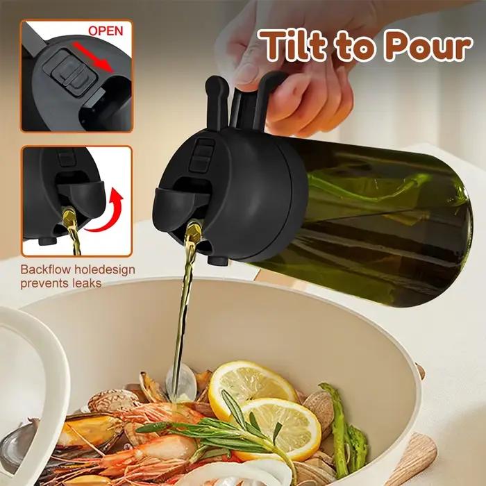 Pulvérisateur d'huile foncée bloquant la lumière 470ML/16oz pour la cuisson bouteille distributrice