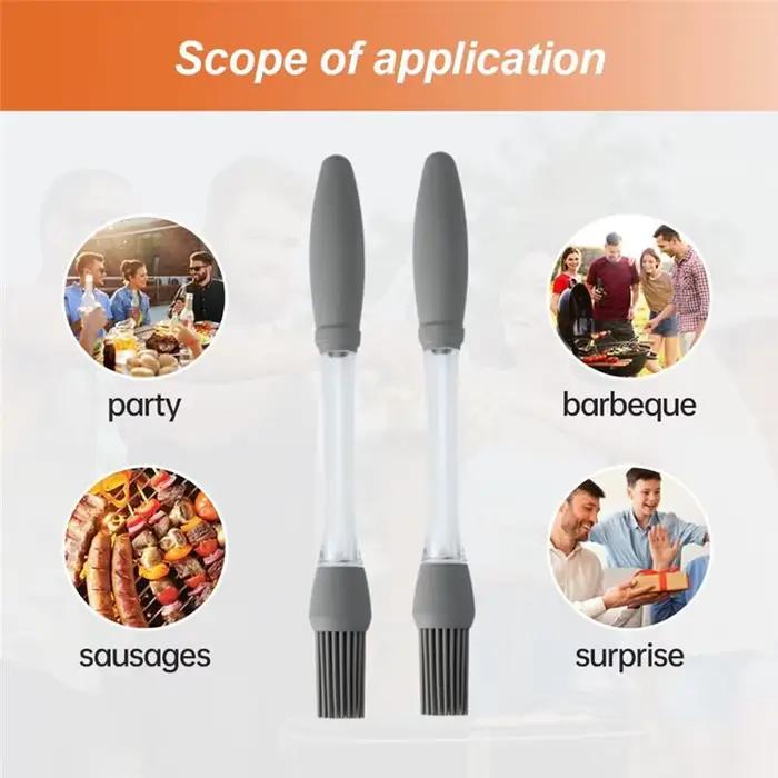 10PCS Pinceaux à huile en silicone pour badigeonner