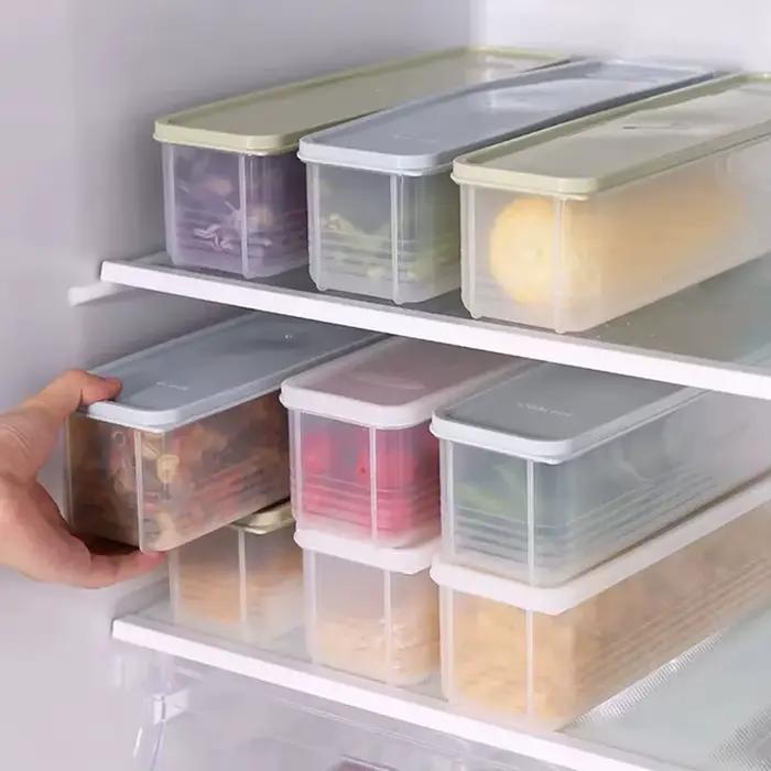 Boîte de stockage de nourriture TPXCKz en plastique PP gris clair pour la conservation de la fraîcheur et l'organisation de la cuisine