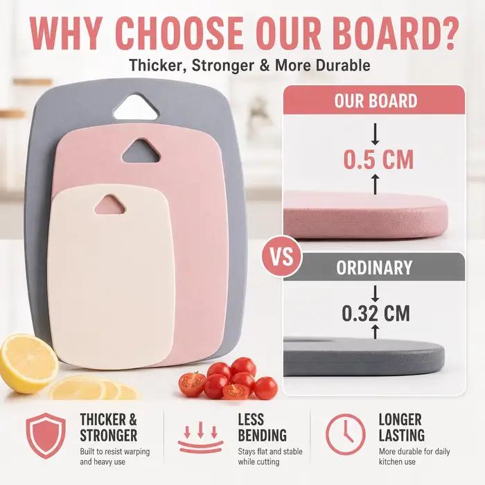 Ensemble de 3 planches à découper en plastique pour la cuisine