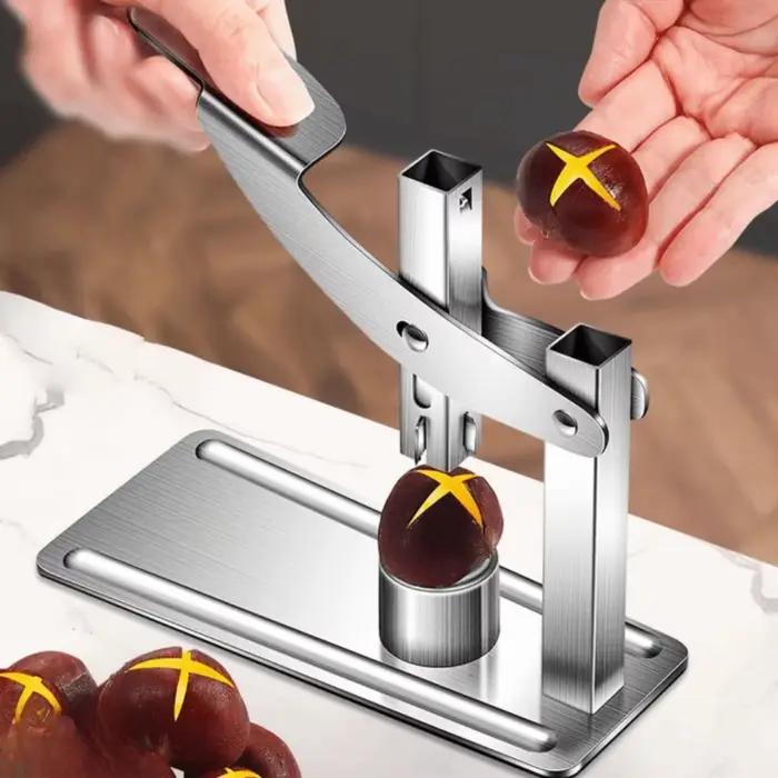 Casse-noix professionnel en acier inoxydable robuste, presse manuelle, éplucheur de châtaignes antidérapant, pour noix et pecans