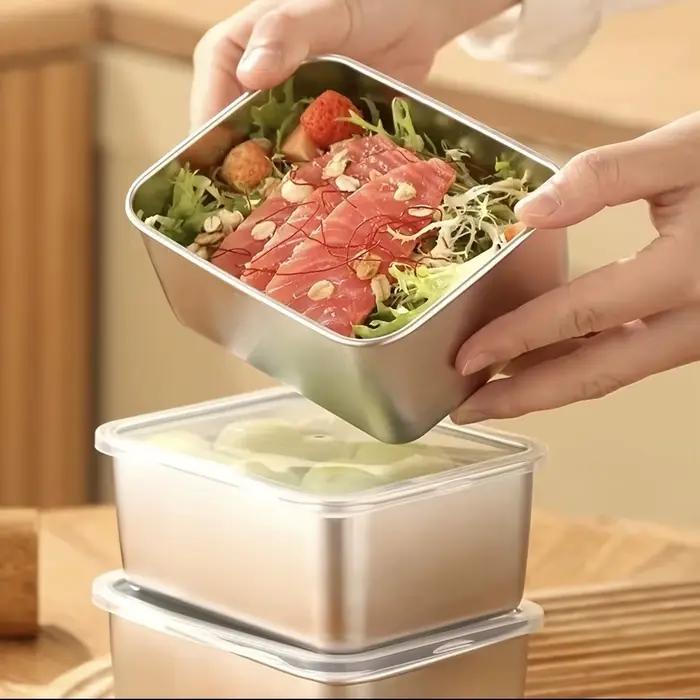 Ensemble de conteneurs de stockage des aliments en acier inoxydable
