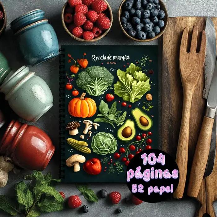Carnet de recettes espagnol A5 reliure spirale livre de recettes légumes fruits pour cuisiniers amateurs et experts occaions familiales et cadeaux