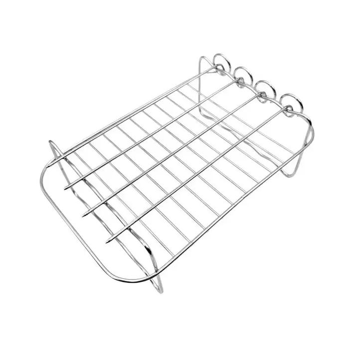 Accessoires pour friteuse à air électrique BBQ, grille double couche en acier inoxydable 430, grille vapeur, grille pour friteuse à air, cuisine, salle à manger et bar