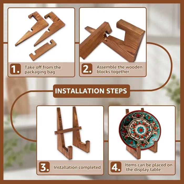 Support de Plaque en bois