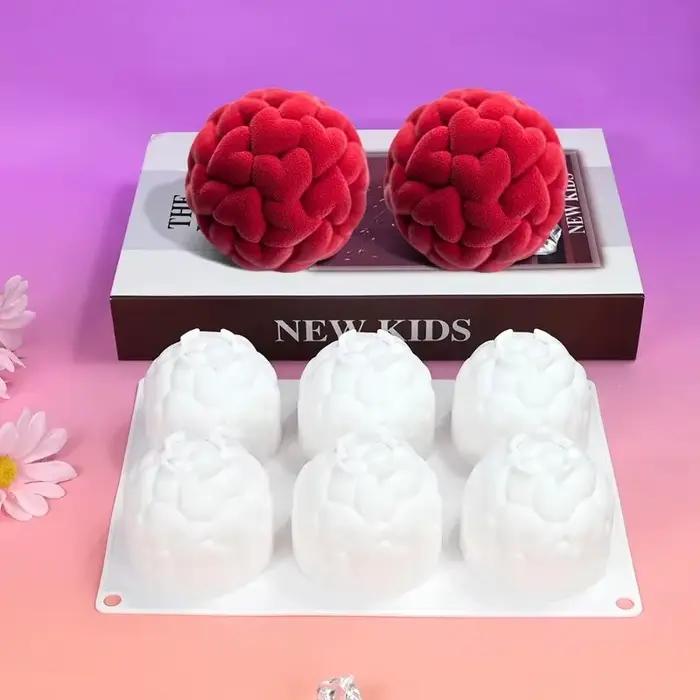 Moule à pâtisserie sphérique en Silicone à 6 cavités, nouveau pour Dessert français, Mousse au chocolat, gâteau, gelée, accessoires de plateau de cuisson de cuisine