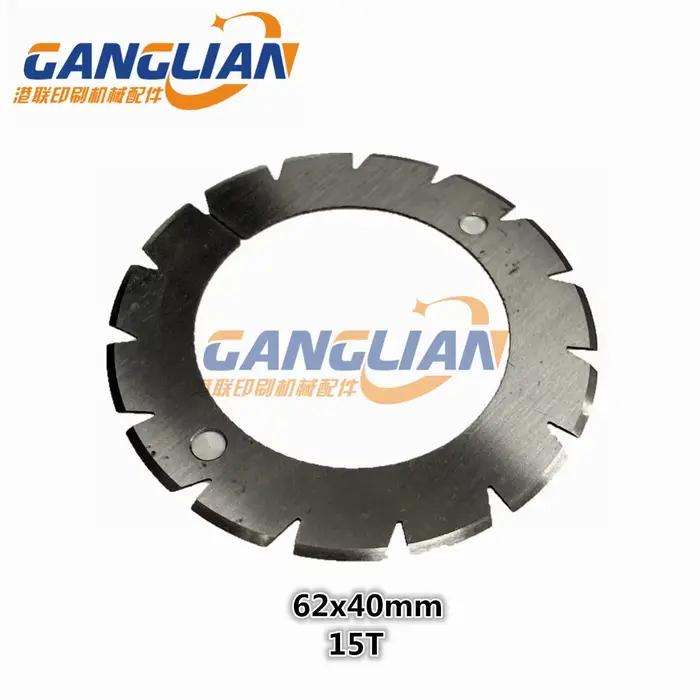 Lame de coupe 62x40 28T, couteau rond en feuille pour Heidelberg pliant Stahl MBO, couteau perforant à rainurer, Machine d'impression 10 pièces