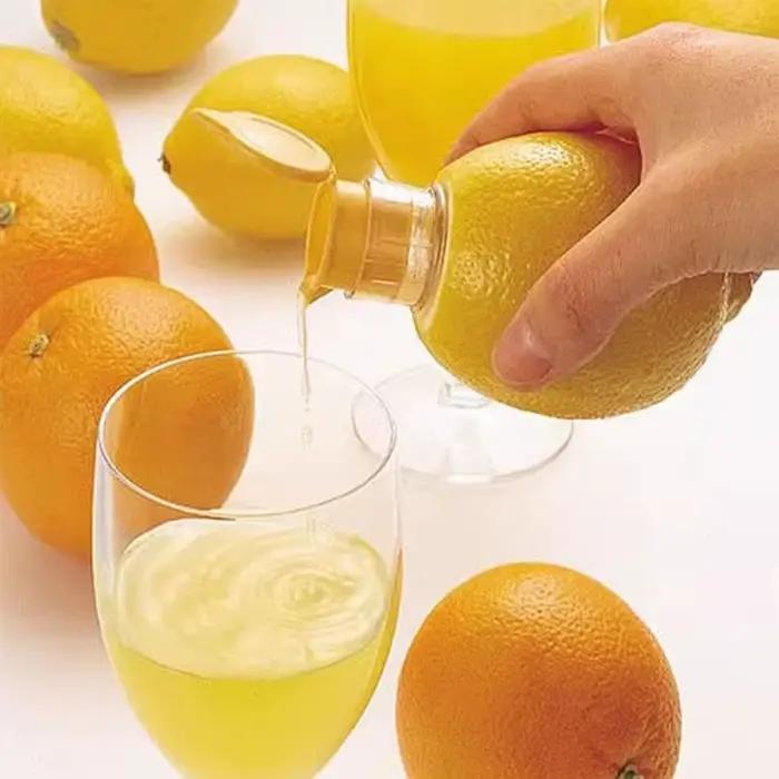 Presse-citron Portable en Plastique Polypropylène Réutilisable Filtration Intégrée pour Maison et Voyages Occasions Spéciales Jus de Citron Frais