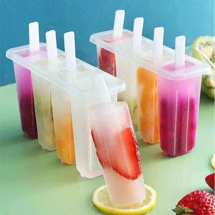 Ensemble de moules à sucettes glacées, fabricant réutilisable DIY pour yaourts et collations aux fruits, friandises maison saines pour les fêtes
