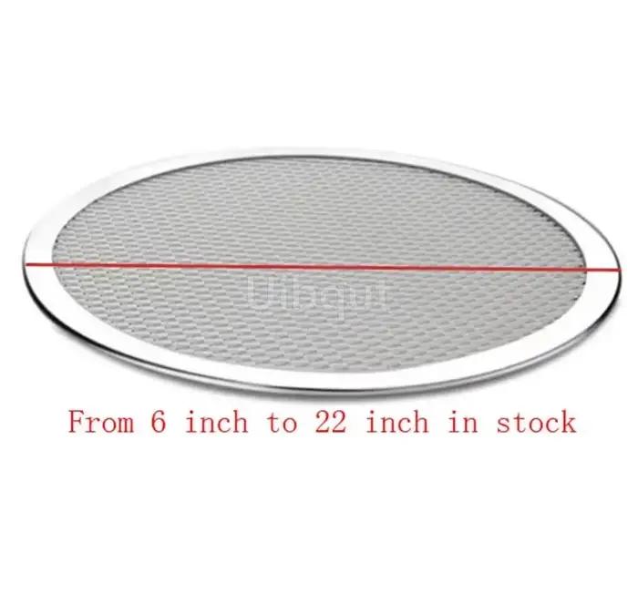 Plateau de cuisson antiadhésif pour Pizza, filet métallique, nouveau filet métallique en aluminium sans couture, ustensiles de cuisson, outils de cuisine pour Pizza 6-22 pouces