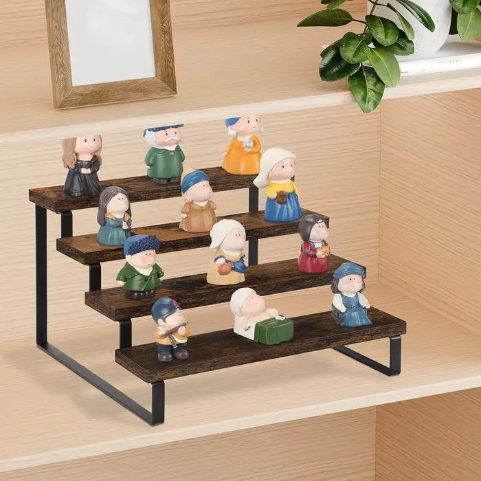Présentoir à couches en bois massif multifonctionnel pour rangement de bouteilles et canettes d'assaisonnement moderne minimaliste à offrir pour cuisine ou salon