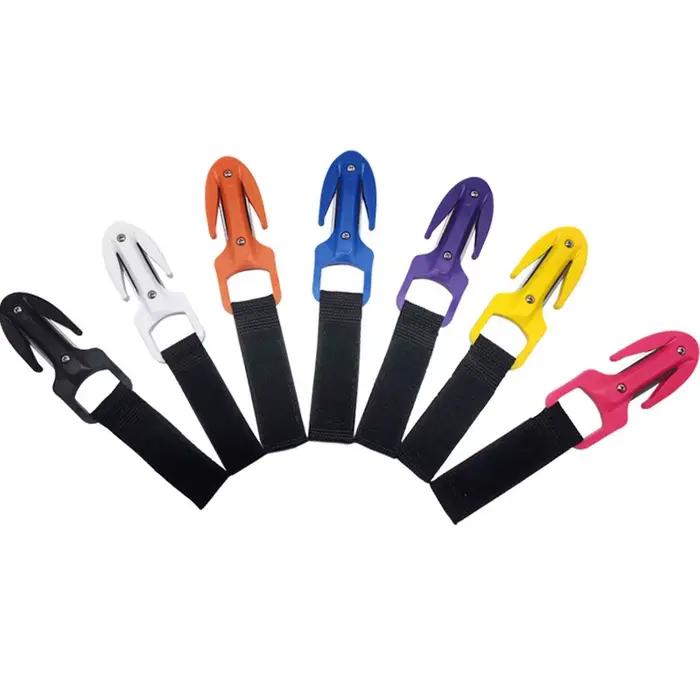 Lame en acier au carbone pour plongée sous-marine, couteau spécial de coupe de ligne, couteau sous-marin, gaine de pêche sous-marine, support d'urgence de sécurité