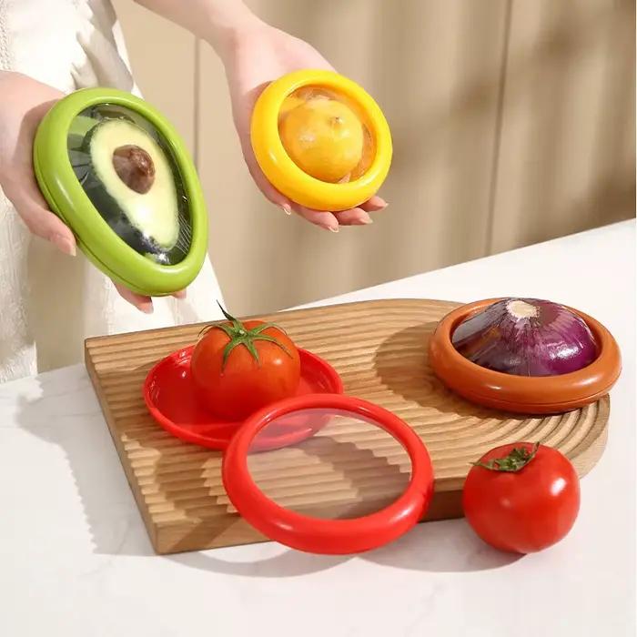 Boîte de rangement pour fruits de cuisine, transparente, réutilisable, hermétique, pour réfrigérateur, portable, pour fruits et légumes