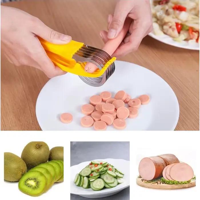 Jambon banane trancheuse Cutter outils de cuisine écologiques en plastique légumes fruits trancheuses coupe concombre