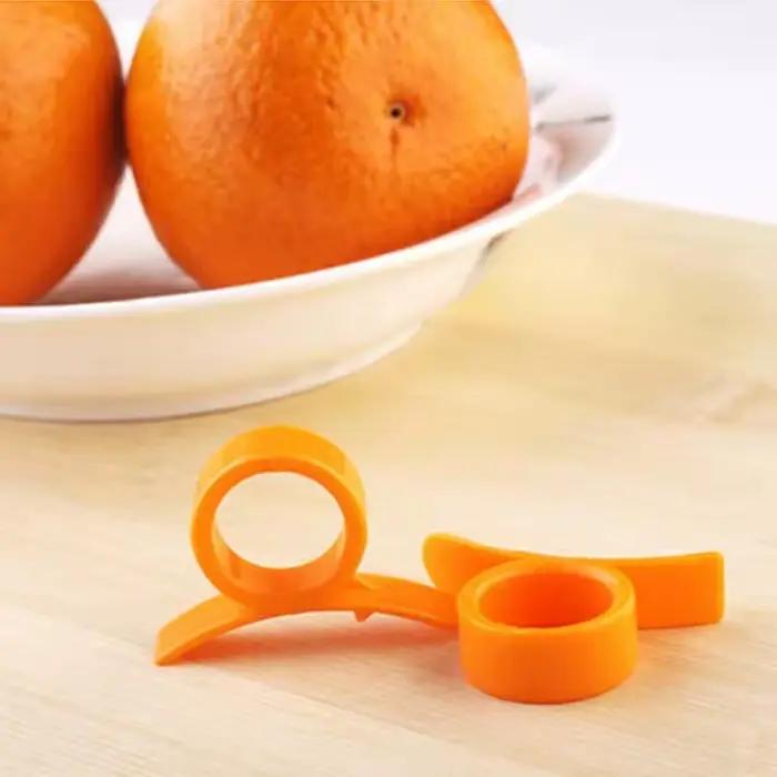 Éplucheur d'agrumes Orange, outil de cuisine, trancheur de fruits en plastique, éplucheur 5 pièces