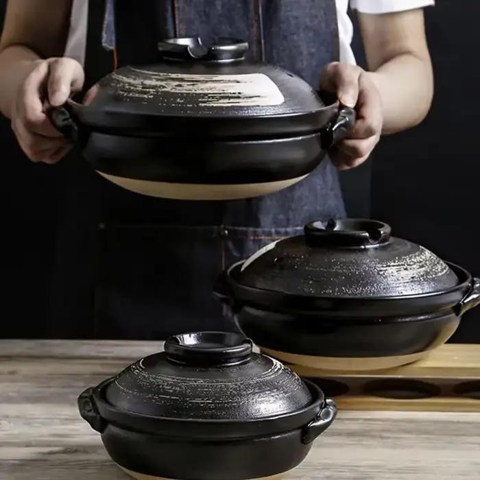 Casserole en céramique émaillée pour cuisinière à induction grande capacité cuisine ragoût soupe ustensile de cuisine occassionnels