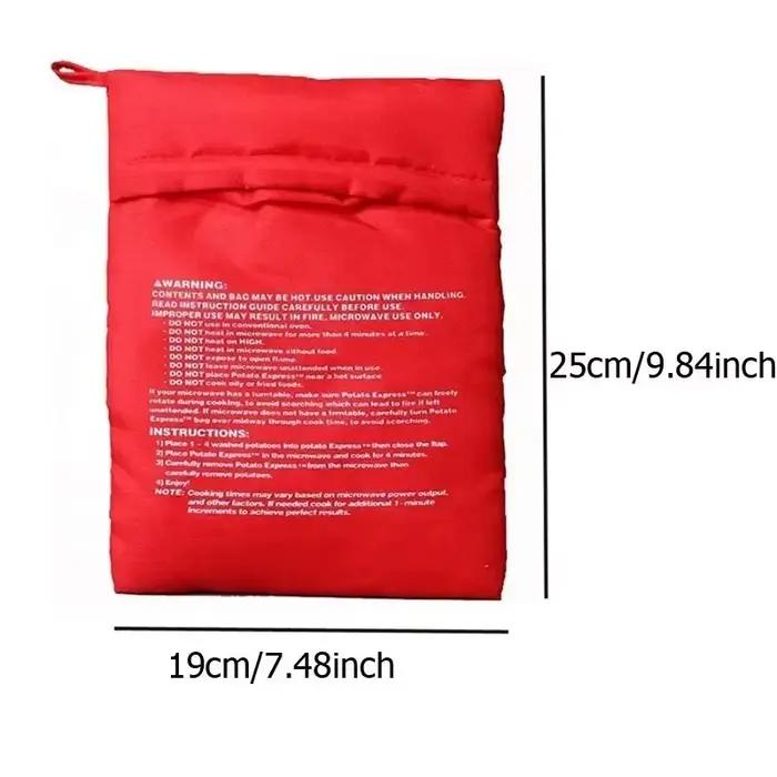 Sac de cuisson réutilisable pour micro-ondes tissu respectueux de l'environnement pour patates douces et maïs grillés occassions familiales et amicales