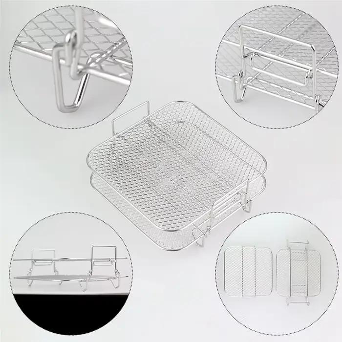 Grille de four à air chaud en acier inoxydable 304 pour cuisson saine et multifonctionnelle à offrir pour occasions familiales et spéciales