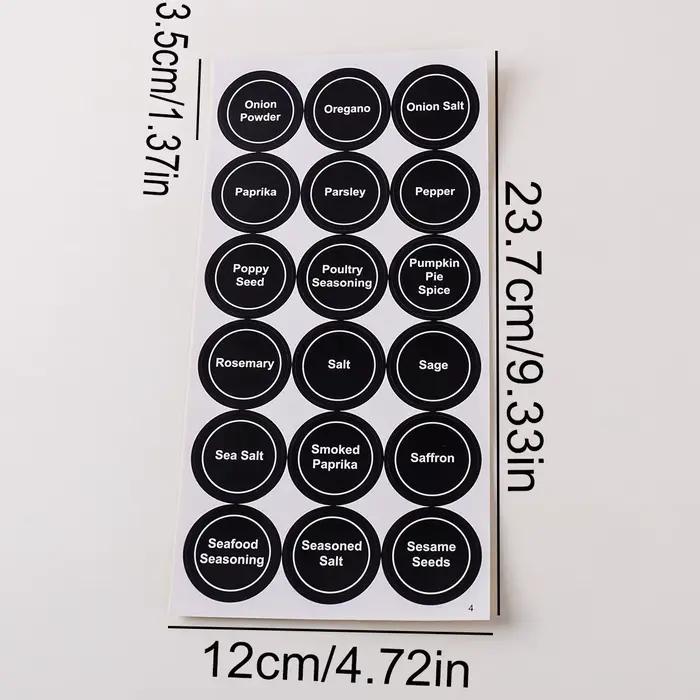 108 autocollants pour épices