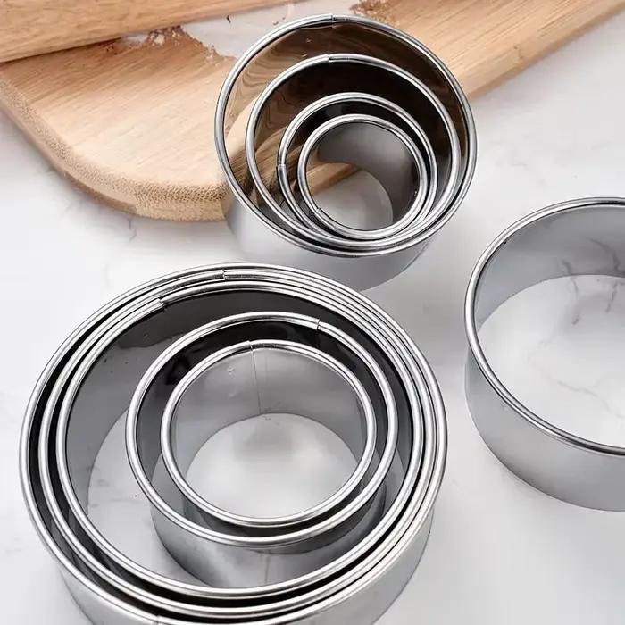 Moule à biscuits rond en acier inoxydable