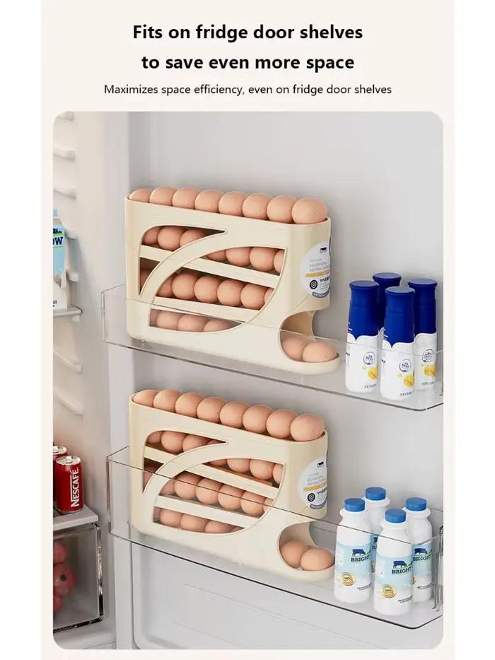 Boîte de rangement pour œufs grande capacité antibactérienne rangement latéral de porte design japonais pour réfrigérateur occasionnellement cadeau famille