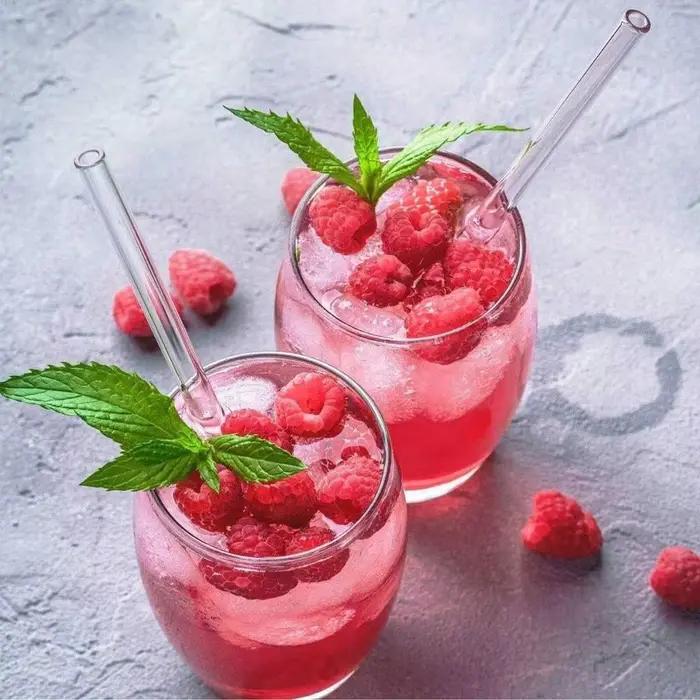 Paille à Smoothie en verre avec brosse en paille