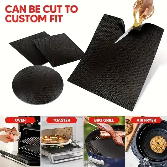 Tapis de barbecue antiadhésif réutilisable en silicone pour barbecue, gril, pique-nique, grillade et autres occasions en plein air
