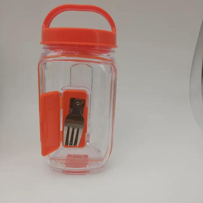 Pot à salade Mason Jar avec ouverture latérale