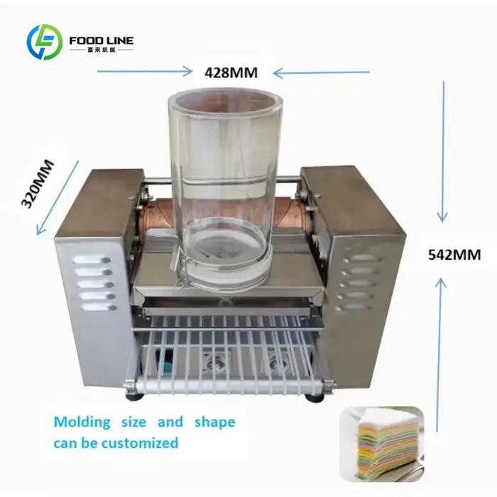 Machine à fabriquer des gâteaux personnalisés pour crêpes carrées, mille-feuilles et autres desserts à usage commercial et domestique