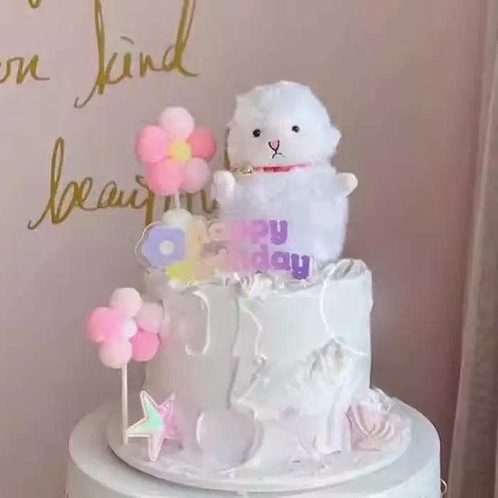Décorations de gâteau de mouton mignonnes