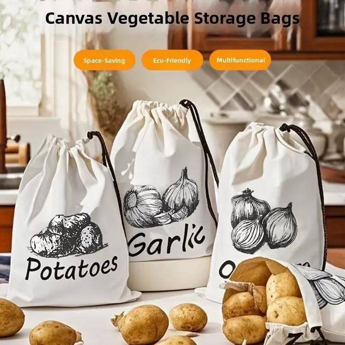 Sac de rangement durable et réutilisable pour oignons et pommes de terre
