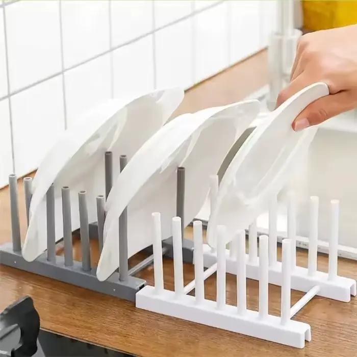 Support de rangement de cuisine, support de couvercle de casserole en acier inoxydable, support créatif pour bols et plats, accessoires de cuisine