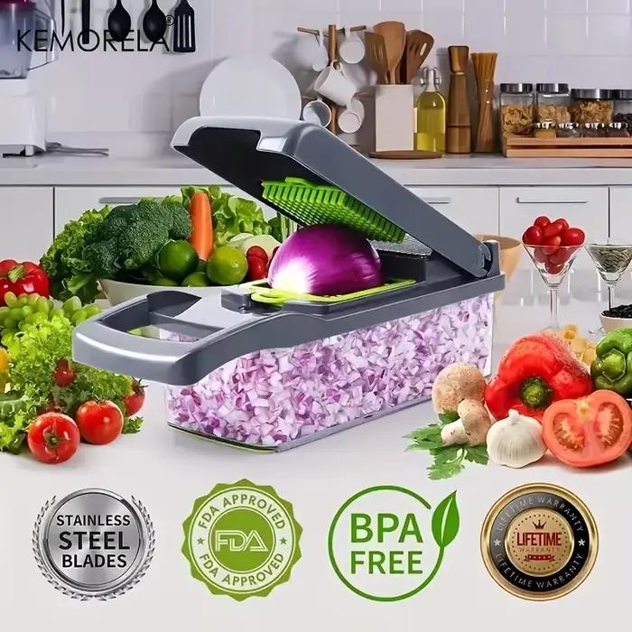 Hachoir à légumes multifonctionnel 14/16 en 1