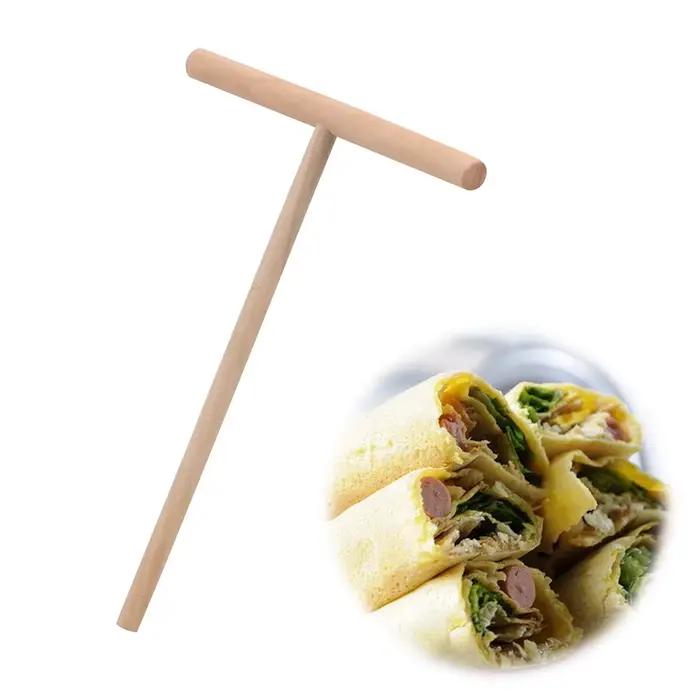 Bâton d'épandage de pâte à crêpes, outil de crêpes HILIFE, outils de cuisine à domicile, spécialité chinoise, crêpière en bois
