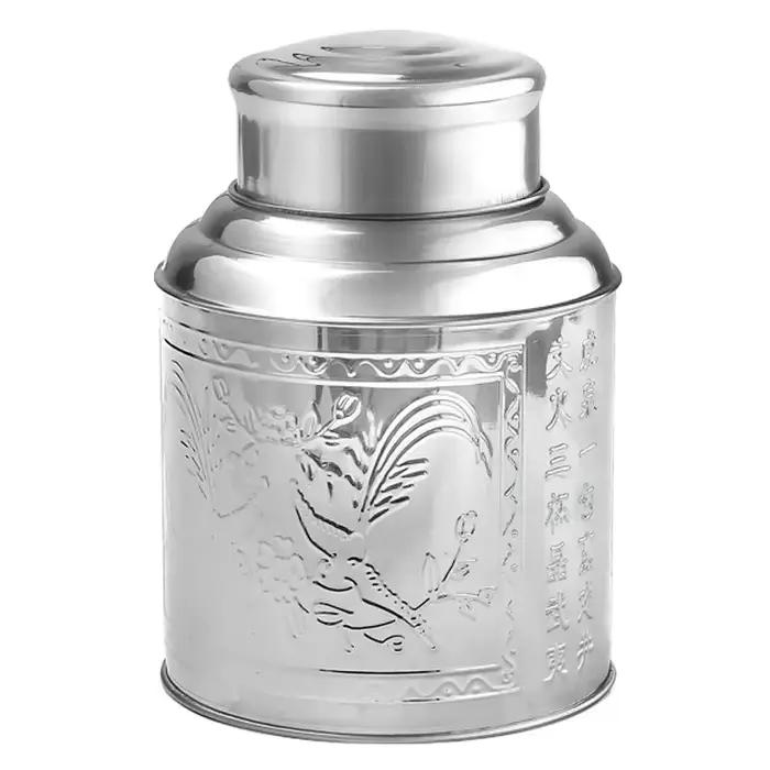 Grand caddie à thé en acier inoxydable, boîte en fer d'emballage, Mini boîte scellée Portable en métal pour la maison