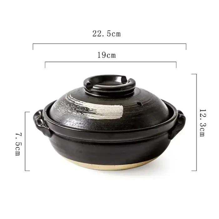 Casserole en céramique émaillée pour cuisinière à induction grande capacité cuisine ragoût soupe ustensile de cuisine occassionnels
