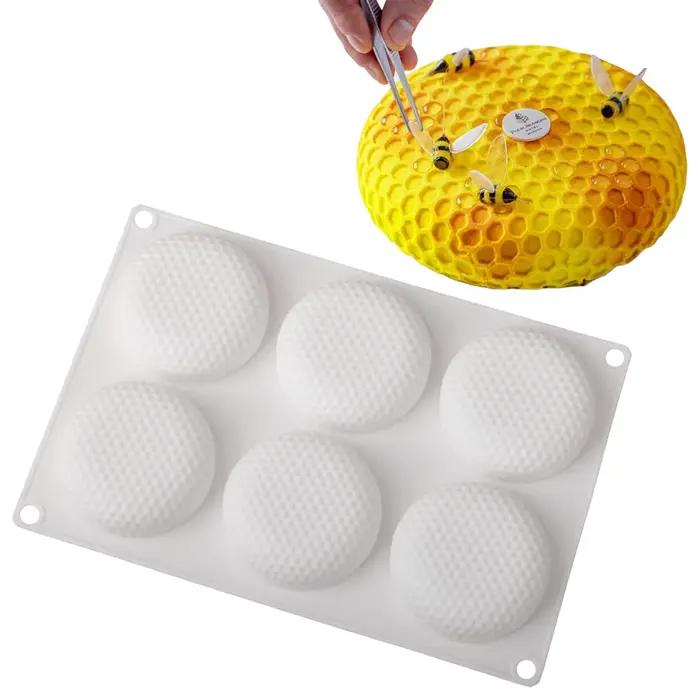 Moule à Gâteau en Silicone Nid d'Abeille Bleu Ciel Pour Faire Des Desserts Uniques Occasions Spéciales Fêtes Familiales Repas Entre Amis