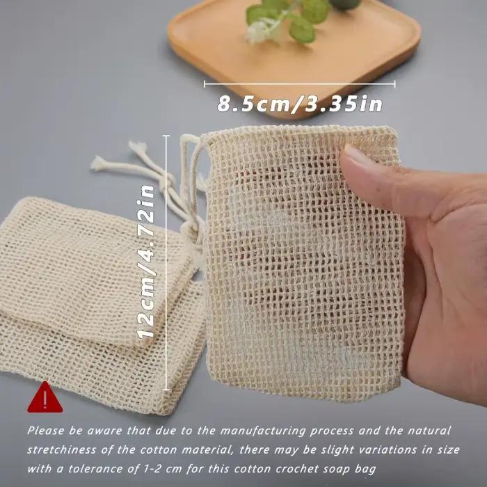Sac réutilisable et respirant pour économiser le savon, conçu pour le nettoyage, le rasage et les essentiels du voyage du visage, gris clair, pour une peau douce et saine