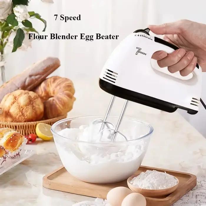 Mélangeur à main électrique à 7 vitesses, mélangeur automatique pour crème, œufs, gâteaux, pâte, outil d'appareil de mélange de cuisine polyvalent