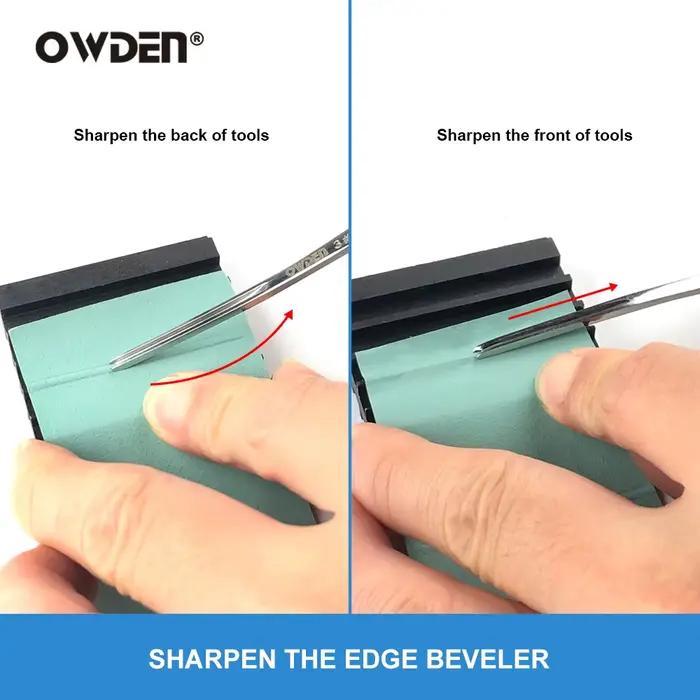 OWDEN – outil de réparation tranchant pour affûter les couteaux, pelle large, coupe du cuir, bord plus fin, affûteurs