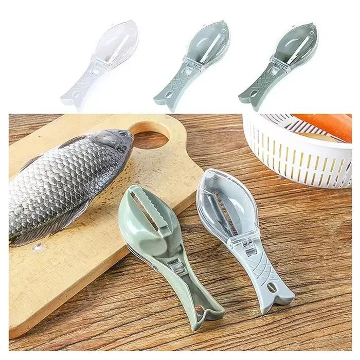 Râpe à écailles de poisson avec couvercle